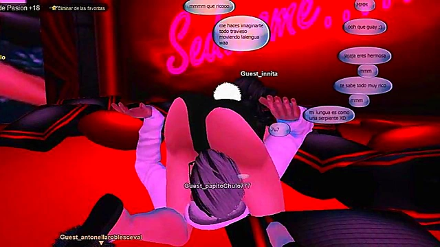Horny IMVU Couple Engages in Hot Oral Sex on Passion Bridge Room