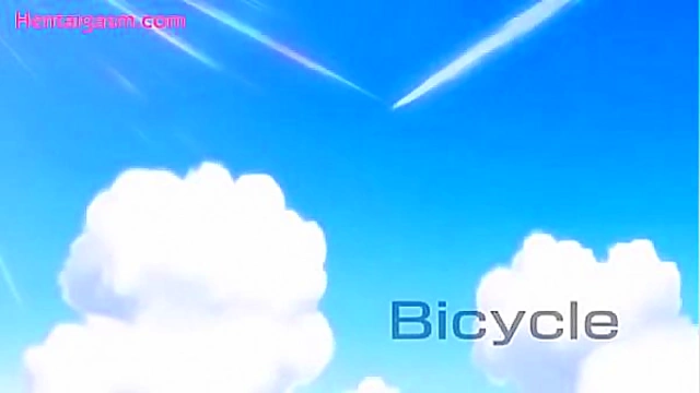 Tricked Anime Chick Rides Bicycle for Funny Hentai Prank Action