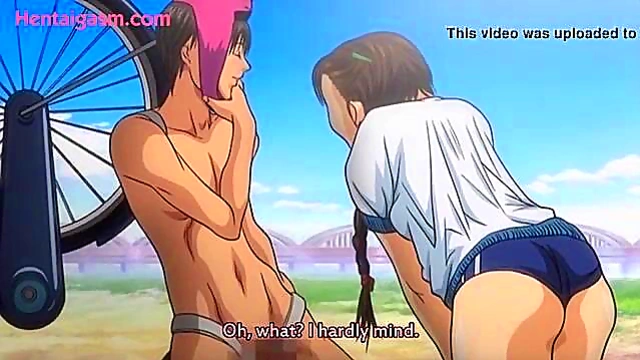 Tricked Anime Chick Rides Bicycle for Funny Hentai Prank Action