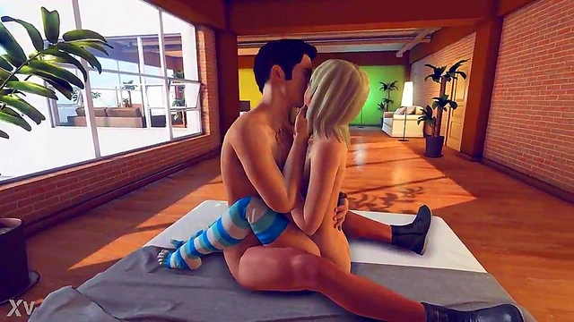 Hetero 3D Anime Couple Enjoy Intense Virtual Sex Session