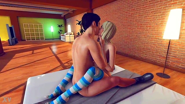 Hetero 3D Anime Couple Enjoy Intense Virtual Sex Session