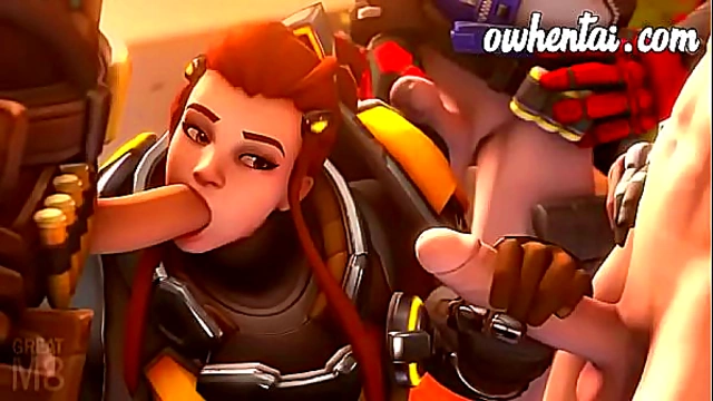 Hentai Anime Girls Engage in Group Sex Parody with Overwatch Characters