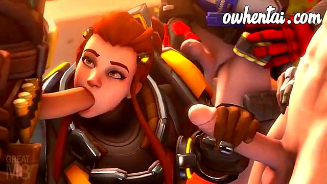 Hentai Anime Girls Engage in Group Sex Parody with Overwatch Characters