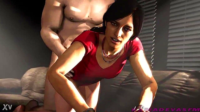 Chloe from Uncharted Gets Fucked Doggystyle in Anime Parody