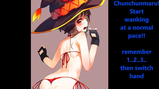 Megumin’s Explosive Joi Session in Konosuba Anime Style