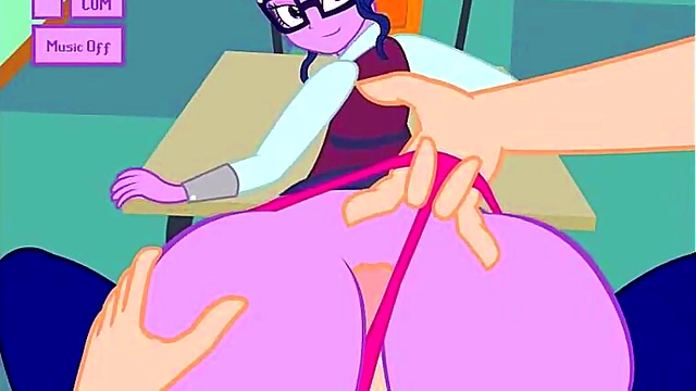 Horny My Little Pony Girls Get Anal Fucked In Class With Glasses & FacialCum