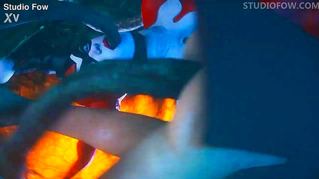 Harley Quinn & Poison Ivy Take Turns for 3D Hentai Creampie Adventure