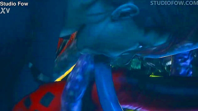 Harley Quinn & Poison Ivy Take Turns for 3D Hentai Creampie Adventure