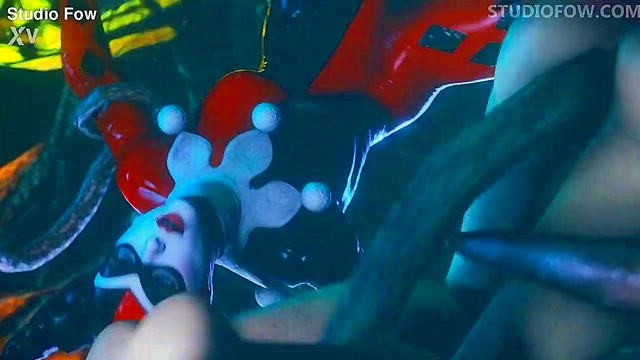 Harley Quinn & Poison Ivy Take Turns for 3D Hentai Creampie Adventure