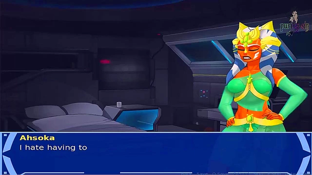 Sexy Star Wars Cosplay Slut Teases With Tits & Ass Before Anal Orgasm