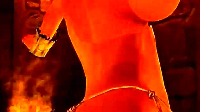 Horny Anime Babe Dances With Flames In Seductive HD Remix