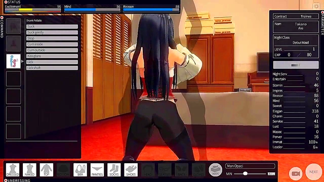 Virgin Maid Gives Her First Seductive Blowjob In Custom Anime Fantasy