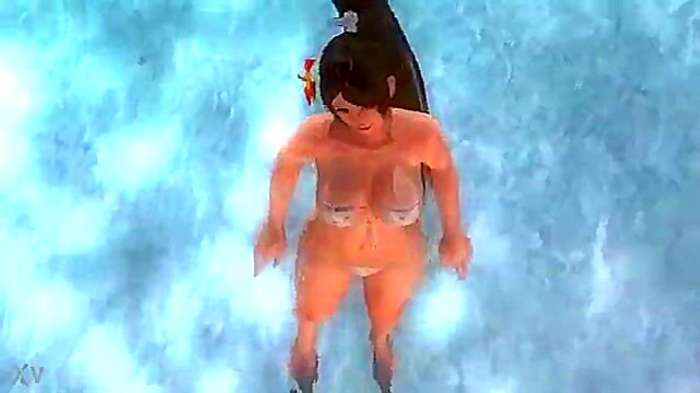 Mai Shiranui Enjoys A Steamy Shower In Hot And Sexy Hentai Scene