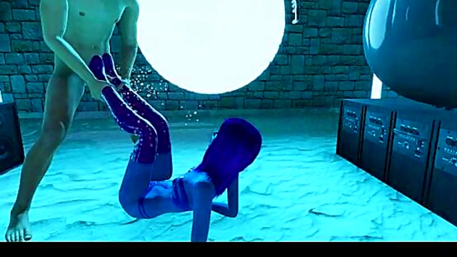 3D Blue Alien Babe Gets Fucked Hard in Ancient Temple for FacialCumshot Fantasy