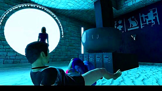 3D Blue Alien Babe Gets Fucked Hard in Ancient Temple for FacialCumshot Fantasy