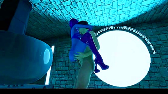 3D Blue Alien Babe Gets Fucked Hard in Ancient Temple for FacialCumshot Fantasy