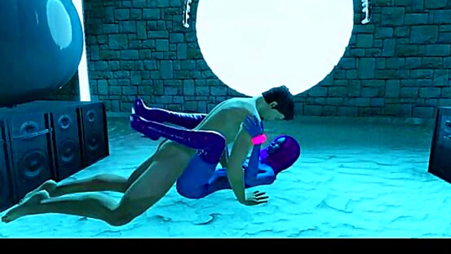3D Blue Alien Babe Gets Fucked Hard in Ancient Temple for FacialCumshot Fantasy