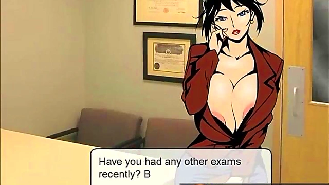 Hentai Nurse With Big Boobs Gives Blowjob During Medical Exam For Cumshot