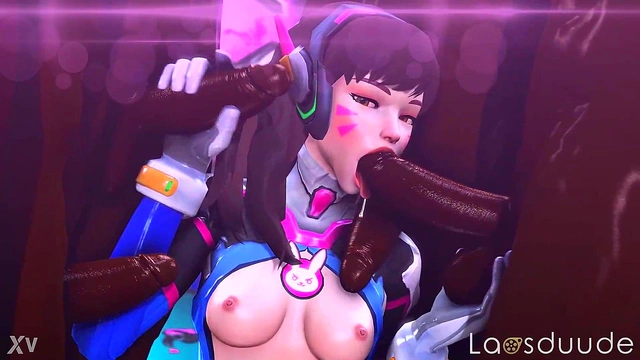 DVA from Overwatch Gets Blacked in Hot Hentai SFM Action
