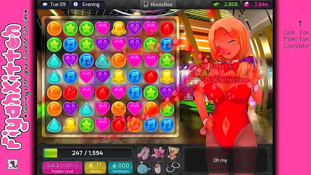 Sexy Gamer Girl seduces You in HuniePop for Mind-blowing Hentai Fun