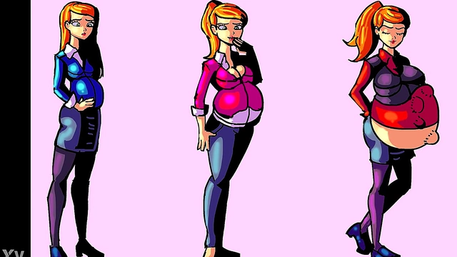 Pregnant Anime Babe Enjoys Belly Expansion Fantasies