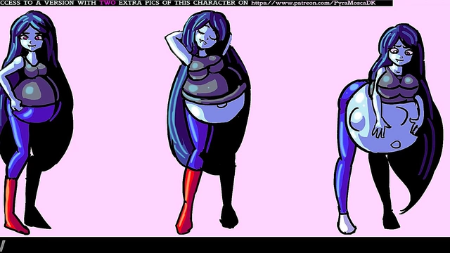 Pregnant Anime Babe Enjoys Belly Expansion Fantasies