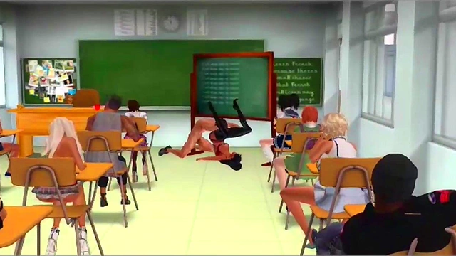 Horny Schoolgirls in 3D Anime Group Sex Adventure