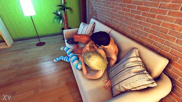 Hetero 3D Anime Couple Engages in Hot Virtual Sex Session