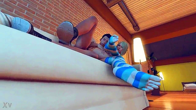 Hetero 3D Anime Couple Engages in Hot Virtual Sex Session