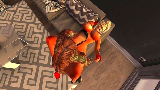 Blonde MILF Pornstar Nails Big-Cock Anal & Oral Orgasm In Anime Action