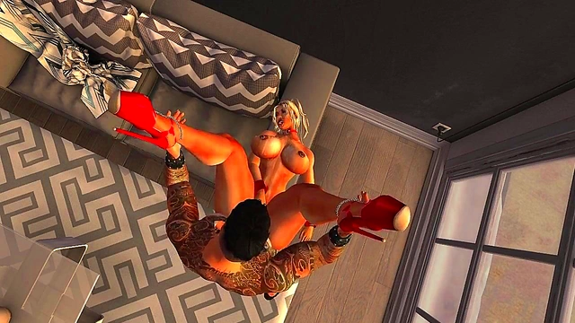 Blonde MILF Pornstar Nails Big-Cock Anal & Oral Orgasm In Anime Action