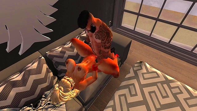 Blonde MILF Pornstar Nails Big-Cock Anal & Oral Orgasm In Anime Action