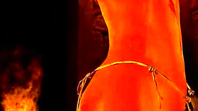 Naked 3D Cartoon Amazon Dances Seductively To Rock Metal Music