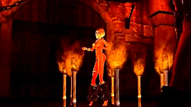 Naked 3D Cartoon Amazon Dances Seductively To Rock Metal Music