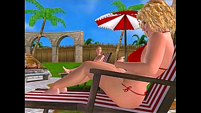 Naughty Nancy's Beach Vacation – Black Dick Fun By The Poolside