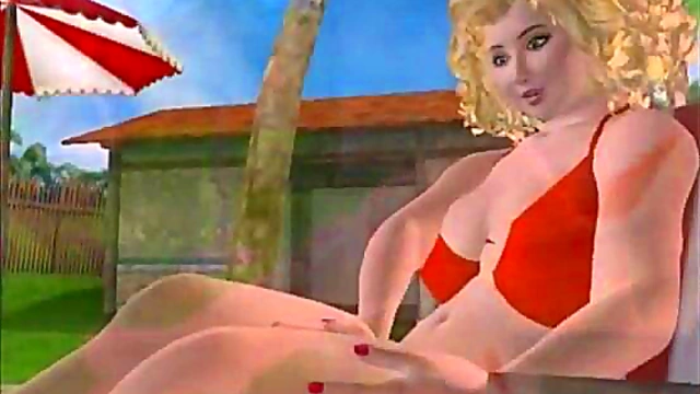 Naughty Nancy's Beach Vacation – Black Dick Fun By The Poolside