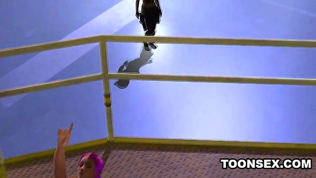 Emo Anime Lesbian Toys Her Pussy Before Hot 3D Scissoring Action