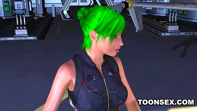 Emo Anime Lesbian Toys Her Pussy Before Hot 3D Scissoring Action