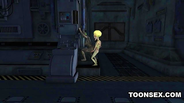 Sexiest 3D Cartoon Alien Babe Fucked Hard Doggy Style By Martian