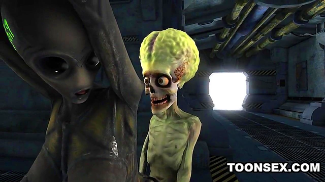 Sexiest 3D Cartoon Alien Babe Fucked Hard Doggy Style By Martian