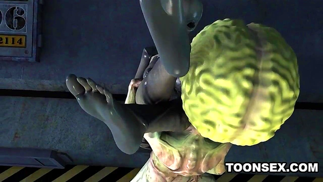 Sexiest 3D Cartoon Alien Babe Fucked Hard Doggy Style By Martian