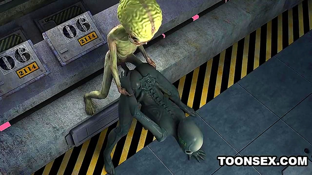 Sexiest 3D Cartoon Alien Babe Fucked Hard Doggy Style By Martian