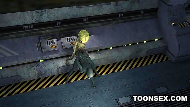 Sexiest 3D Cartoon Alien Babe Fucked Hard Doggy Style By Martian