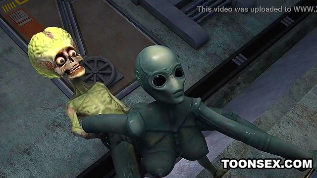 Sexiest 3D Cartoon Alien Babe Fucked Hard Doggy Style By Martian