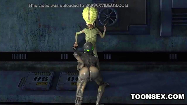 Sexiest 3D Cartoon Alien Babe Fucked Hard Doggy Style By Martian