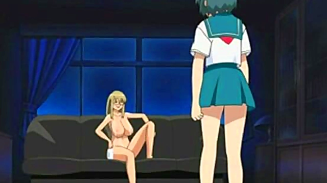 Big-Titted Anime Student Virgin Gets Uncensored Futanari Orgasm