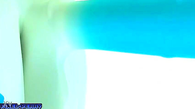 Cute MLP Futanari Pony Gives Lollipop blowjob With Blue Vinyl Outfit