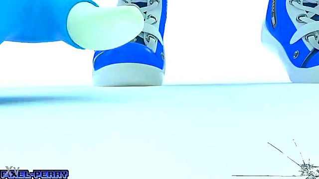 Cute MLP Futanari Pony Gives Lollipop blowjob With Blue Vinyl Outfit