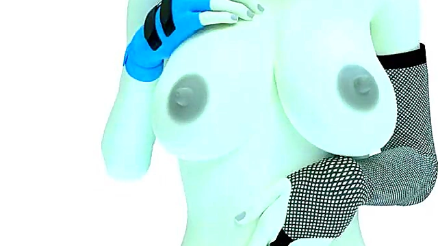 Cute MLP Futanari Pony Gives Lollipop blowjob With Blue Vinyl Outfit