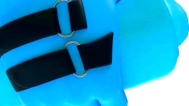 Cute MLP Futanari Pony Gives Lollipop blowjob With Blue Vinyl Outfit